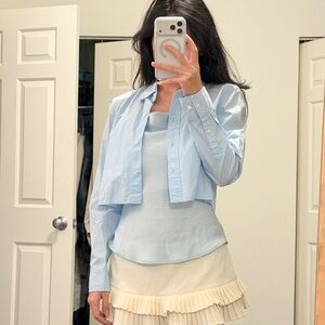Aritzia Sunday Best Light Blue Blouse